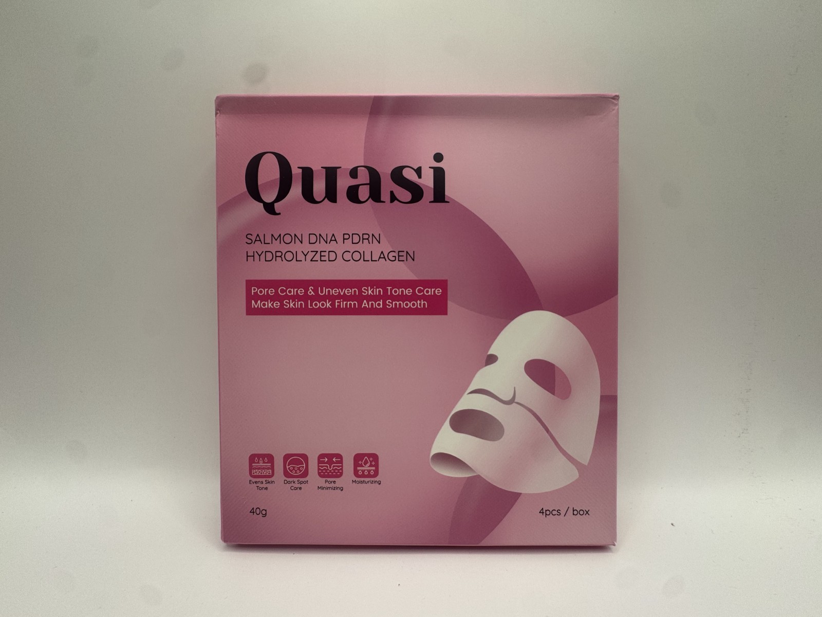 Quasi PDRN Pink Collagen Gel Face Mask Salmon DNA, Hydrolyzed Collagen 4pcs