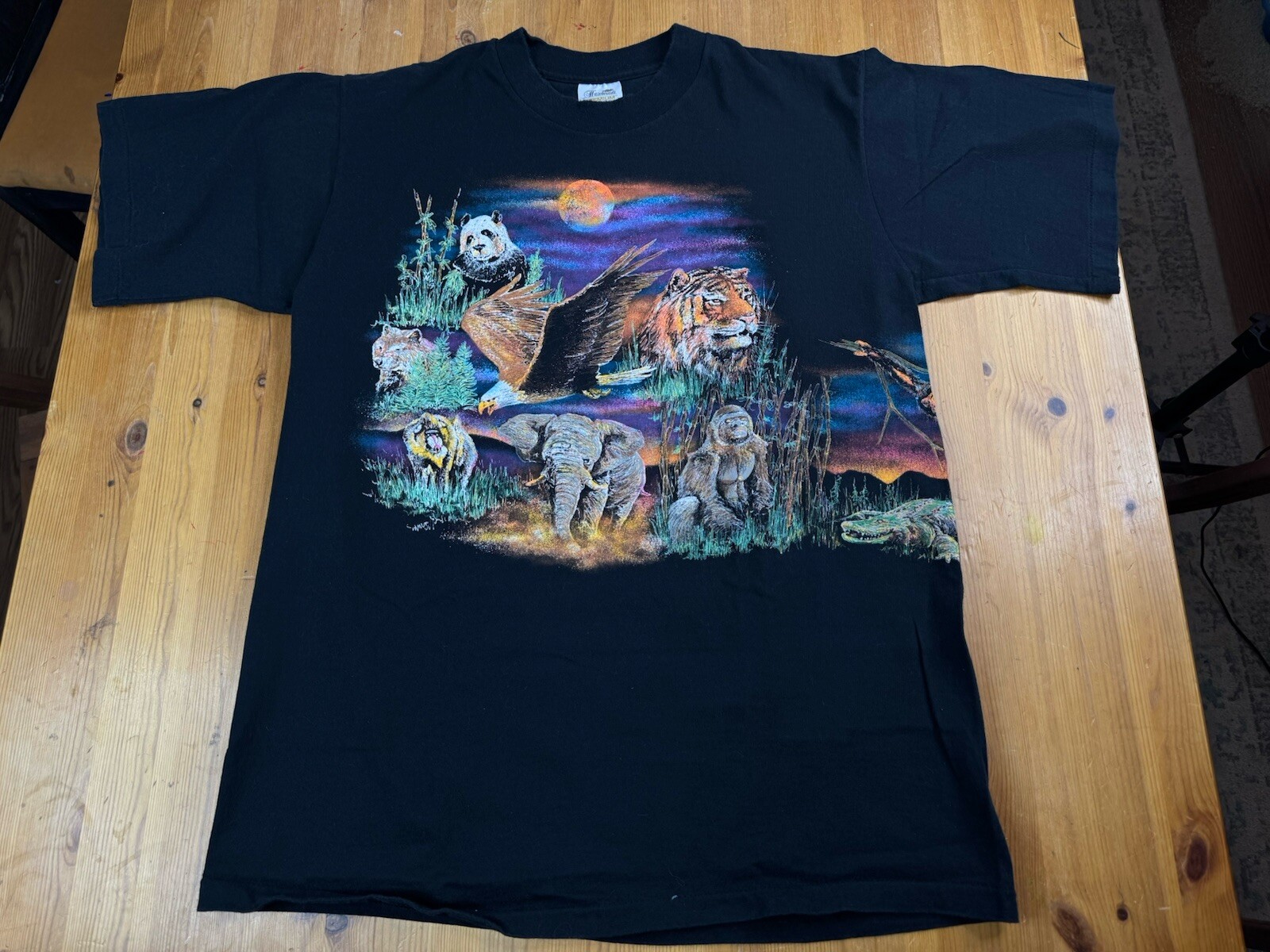 Vintage Hazelwood Premo Wildlife Safari Short Sleeve Tshirt Elephant Large Vintage Hazelwood Premo Wildlife Safari Short Sleeve Tshirt Elephant Large
