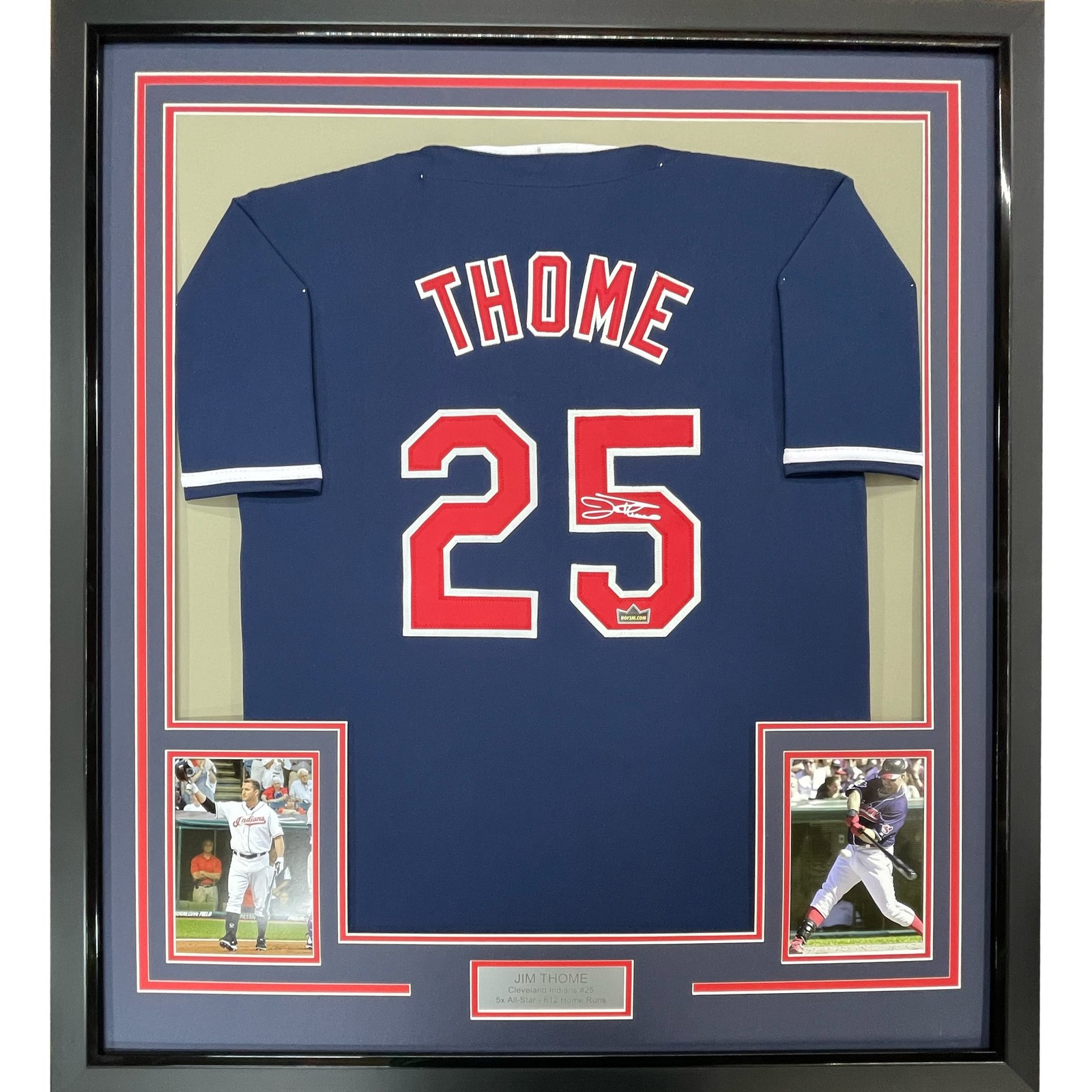 Framed Facsimile Autographed Jim Thome 35x39 Blue Reprint Laser Auto Jersey Framed Facsimile Autographed Jim Thome 35x39 Blue Reprint Laser Auto Jersey