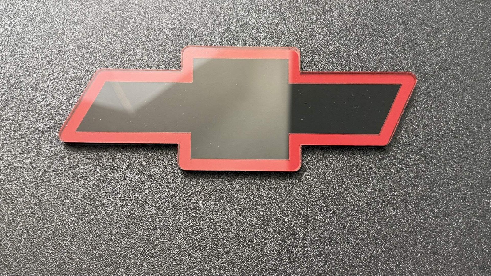 1993 Chevrolet S10 Front Bowtie Emblem Replacement Black & Red Gloss S10 bow tie