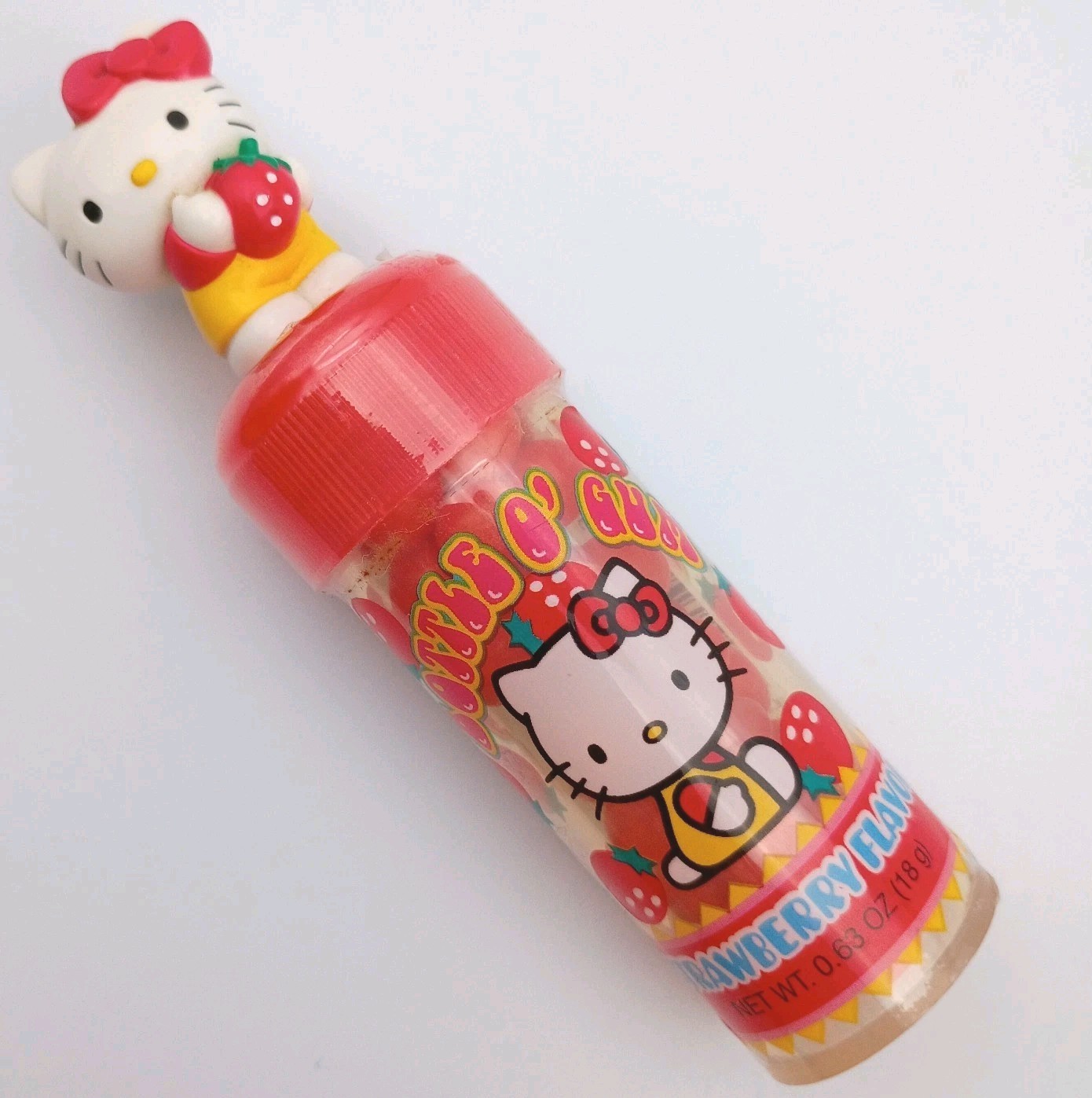 2004 Hello Kitty Bottle O\' Gum Strawberry Candy Sanrio NOS Cute Vintage Toy Top