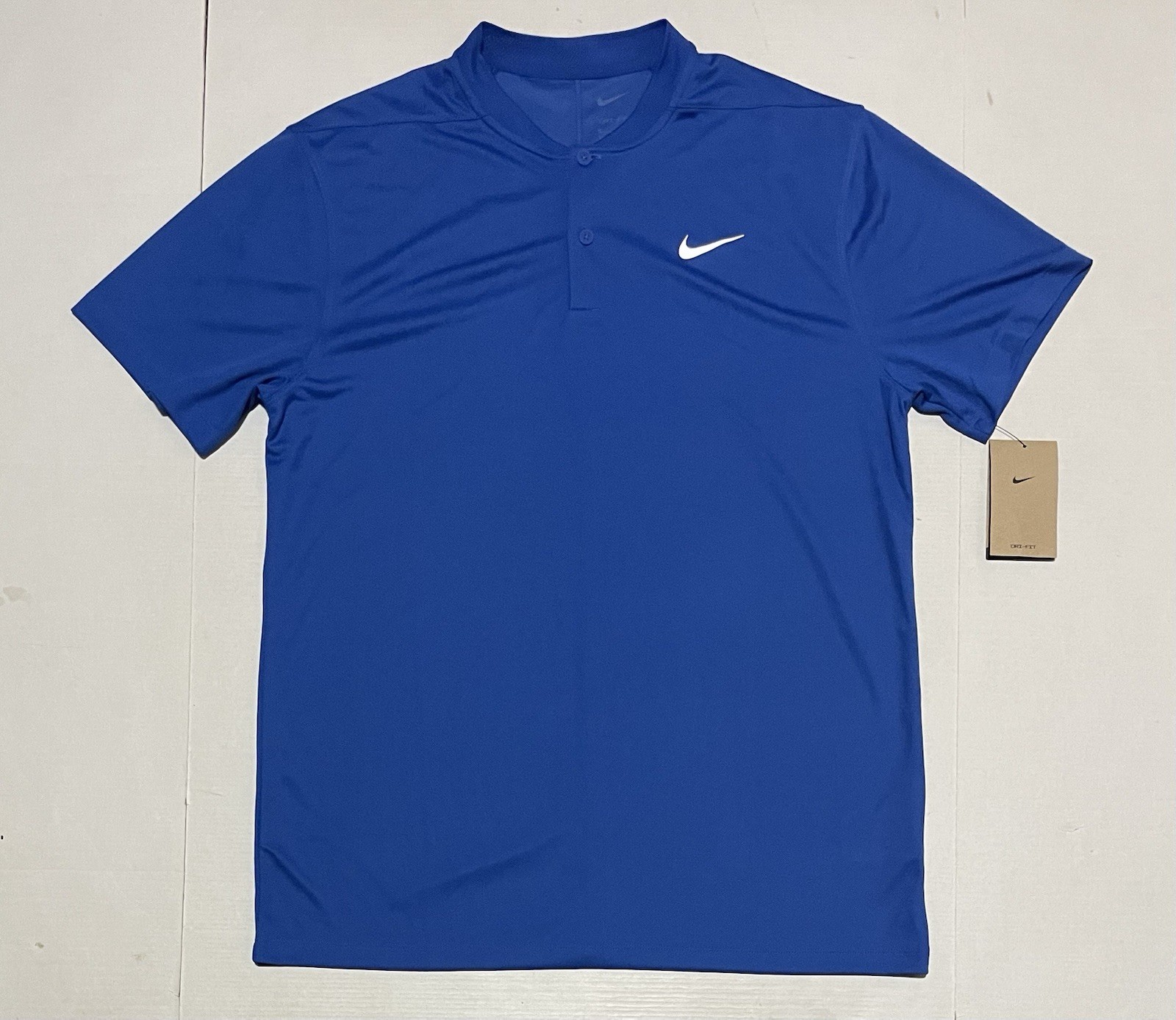 DH0838-480 Nike Court Size Medium Dri-Fit Victory Blade Polo Golf Shirt Blue NWT