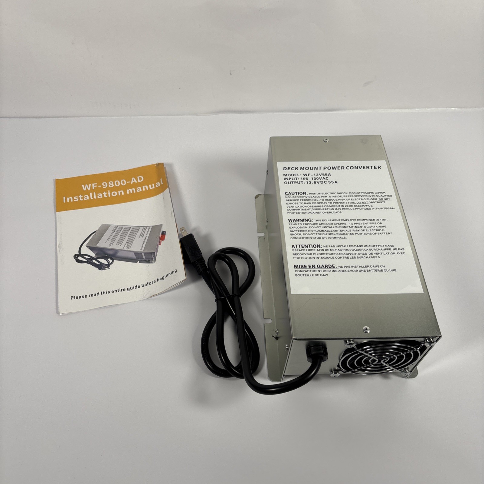 WF-9855 55A RV Power Converter Charger 3-Stage Smart Charge For Lead/Lithium