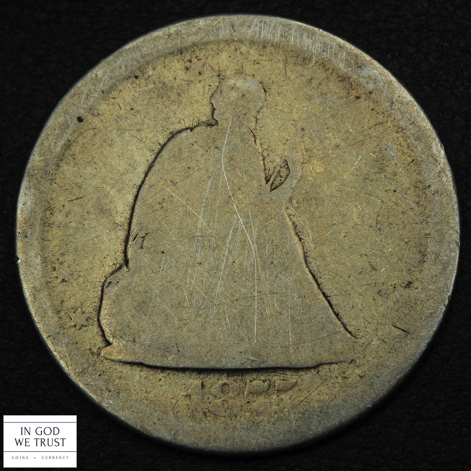 1875 S Twenty Cent Silver Piece 20C