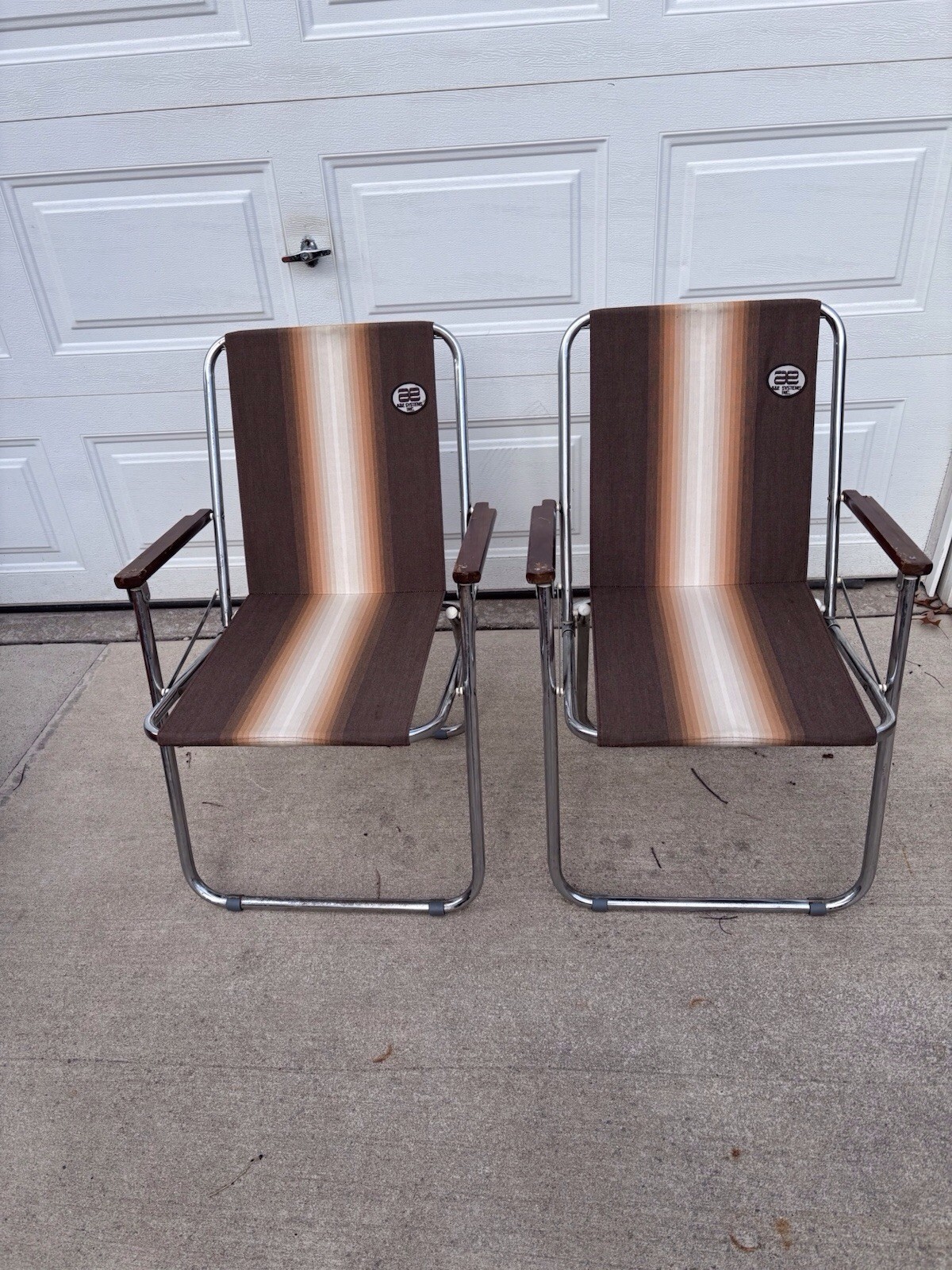 MCM A&E SYSTEM FOLDING LAWN PATIO CHAIRS ELITE CHROME CHAIR MADE ITALY MCM A&E SYSTEM FOLDING LAWN PATIO CHAIRS ELITE CHROME CHAIR MADE ITALY