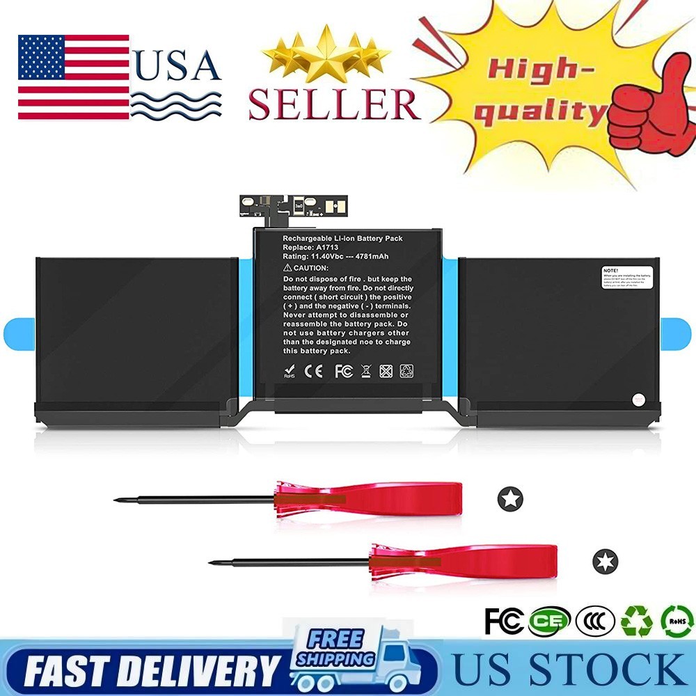 New A1713 A1708 Battery For MacBook Pro 13