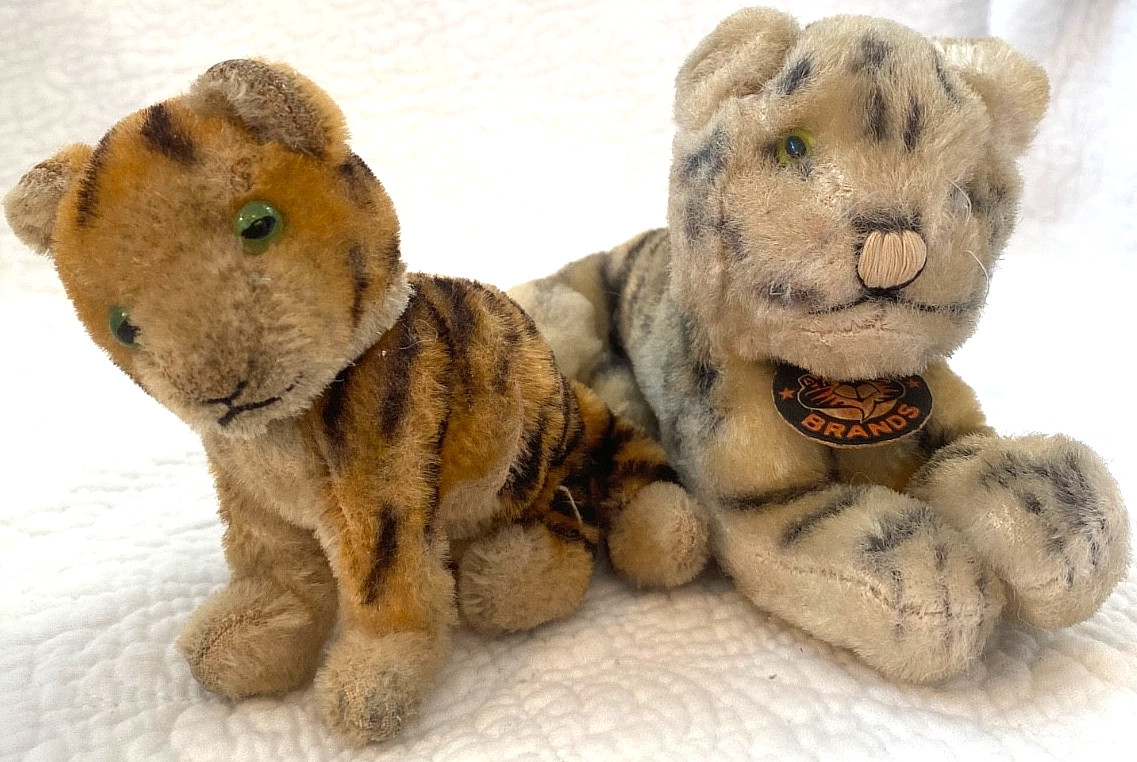 Vintage STEIFF Tiger Kitten CUB GERMANY + Tiger brands toy plush jungle cat +tag Vintage STEIFF Tiger Kitten CUB GERMANY + Tiger brands toy plush jungle cat +tag