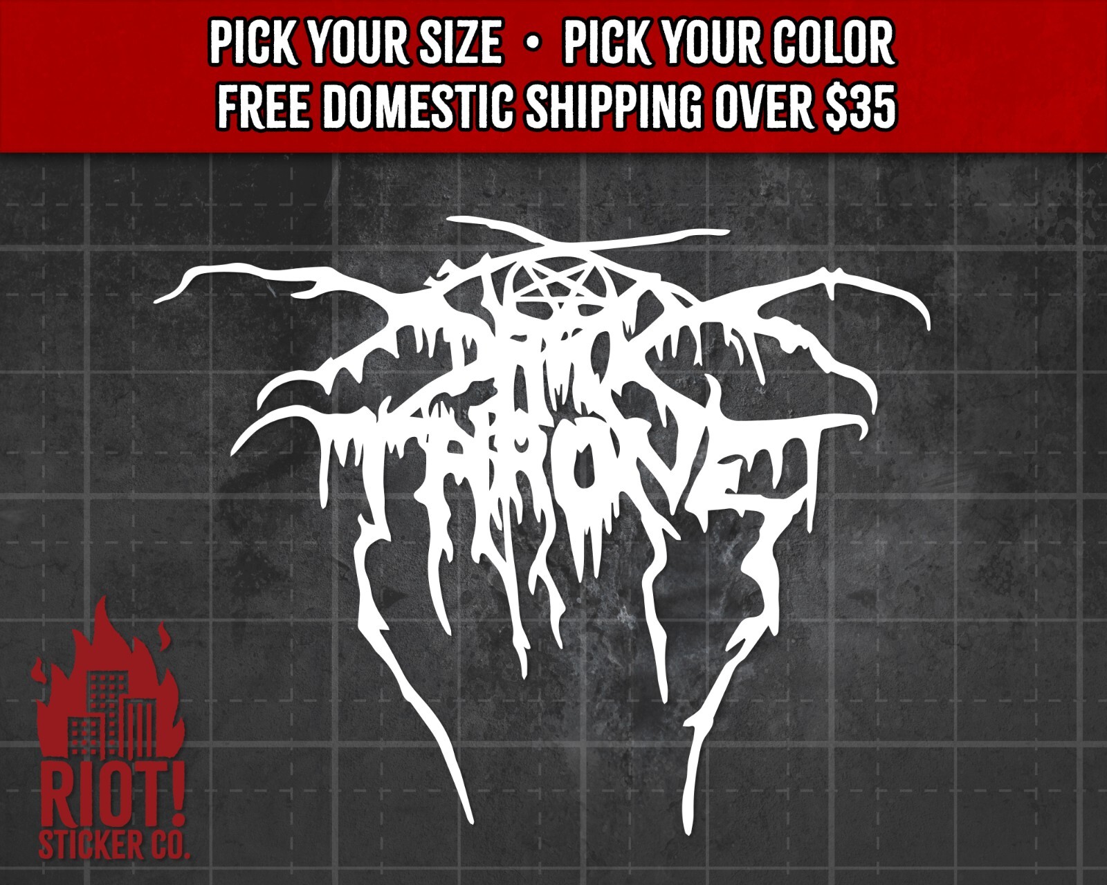 Darkthrone Decal for Car Band Logo Sticker for Laptop Black Metal Dark Throne Darkthrone Decal for Car Band Logo Sticker for Laptop Black Metal Dark Throne