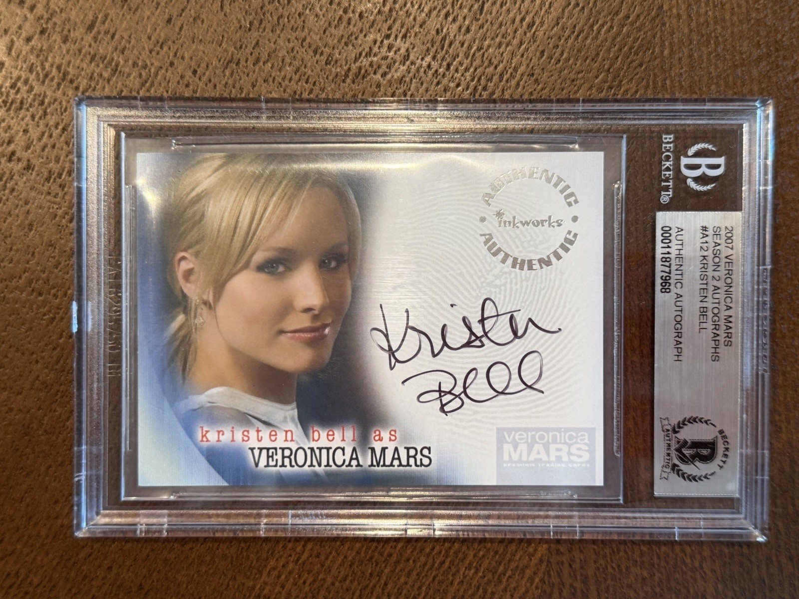 2007 Inkworks Veronica Mars A12 Kristen Bell Auto Signed Card BAS 2007 Inkworks Veronica Mars A12 Kristen Bell Auto Signed Card BAS