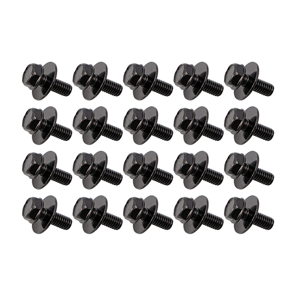 Car Body Bolts Screws M6-1.0x 16mm Long-10mm Hex-17mm Washer For Toyota 20-100PC