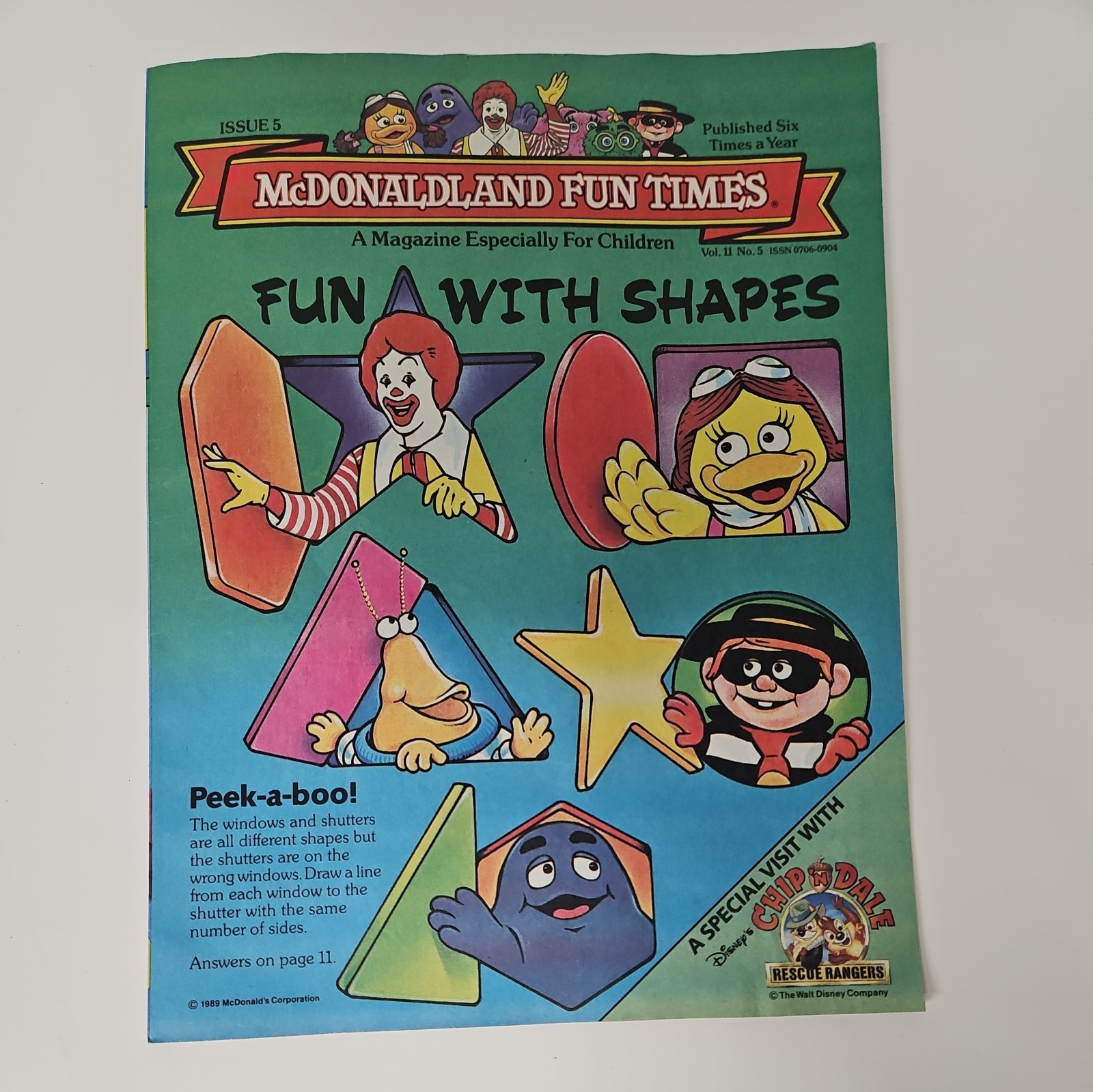 McDonald\'s McDonaldland Fun Times Magazine 1989 - Issue 5 Vol 11