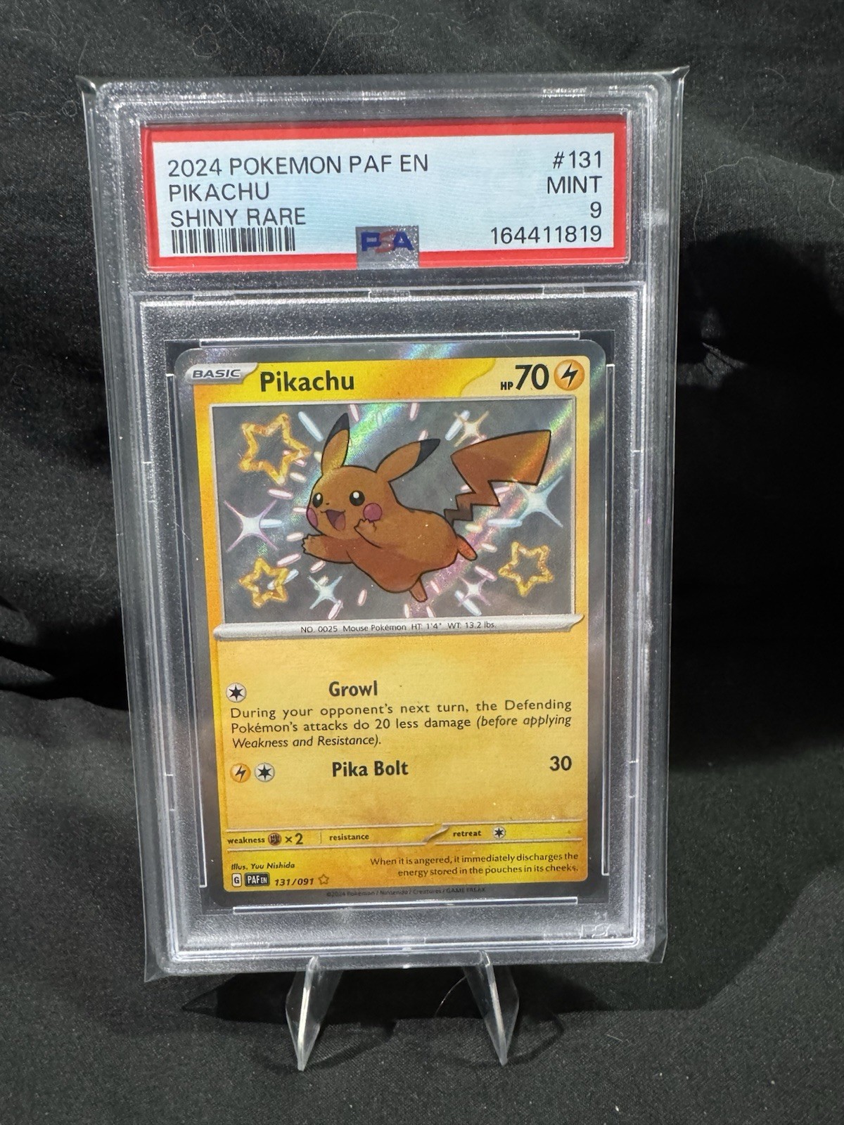 2024 POKEMON PAF EN-PALDEAN FATES SHINY RARE #131 PIKACHU PSA 9