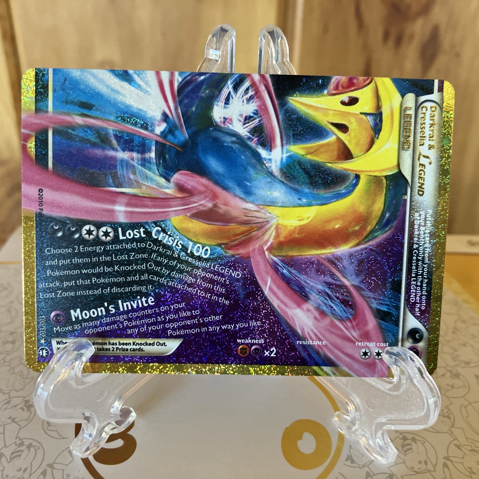 The Pokémon Company Darkrai & Cresselia LEGEND Bottom 100/102 Holo EN 2010 NM The Pokémon Company Darkrai & Cresselia LEGEND Bottom 100/102 Holo EN 2010 NM