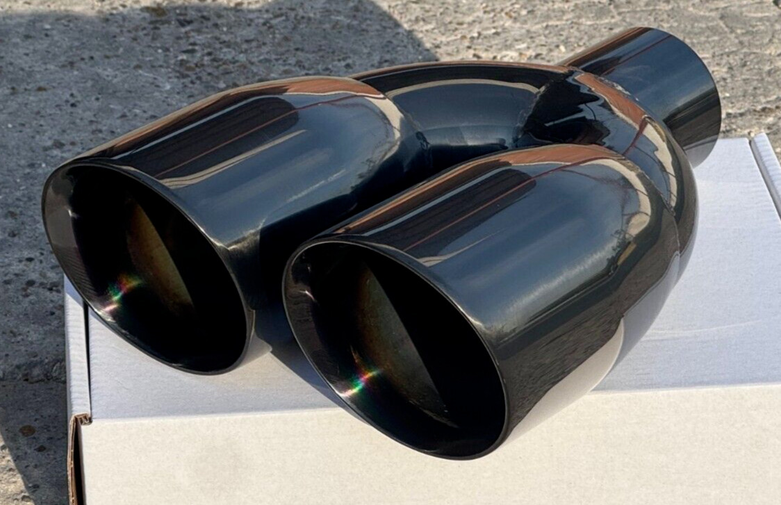 DUAL DOUBLE WALL ANGLE STAINLESS EXHAUST TIP 2.25\ DUAL DOUBLE WALL ANGLE STAINLESS EXHAUST TIP 2.25\