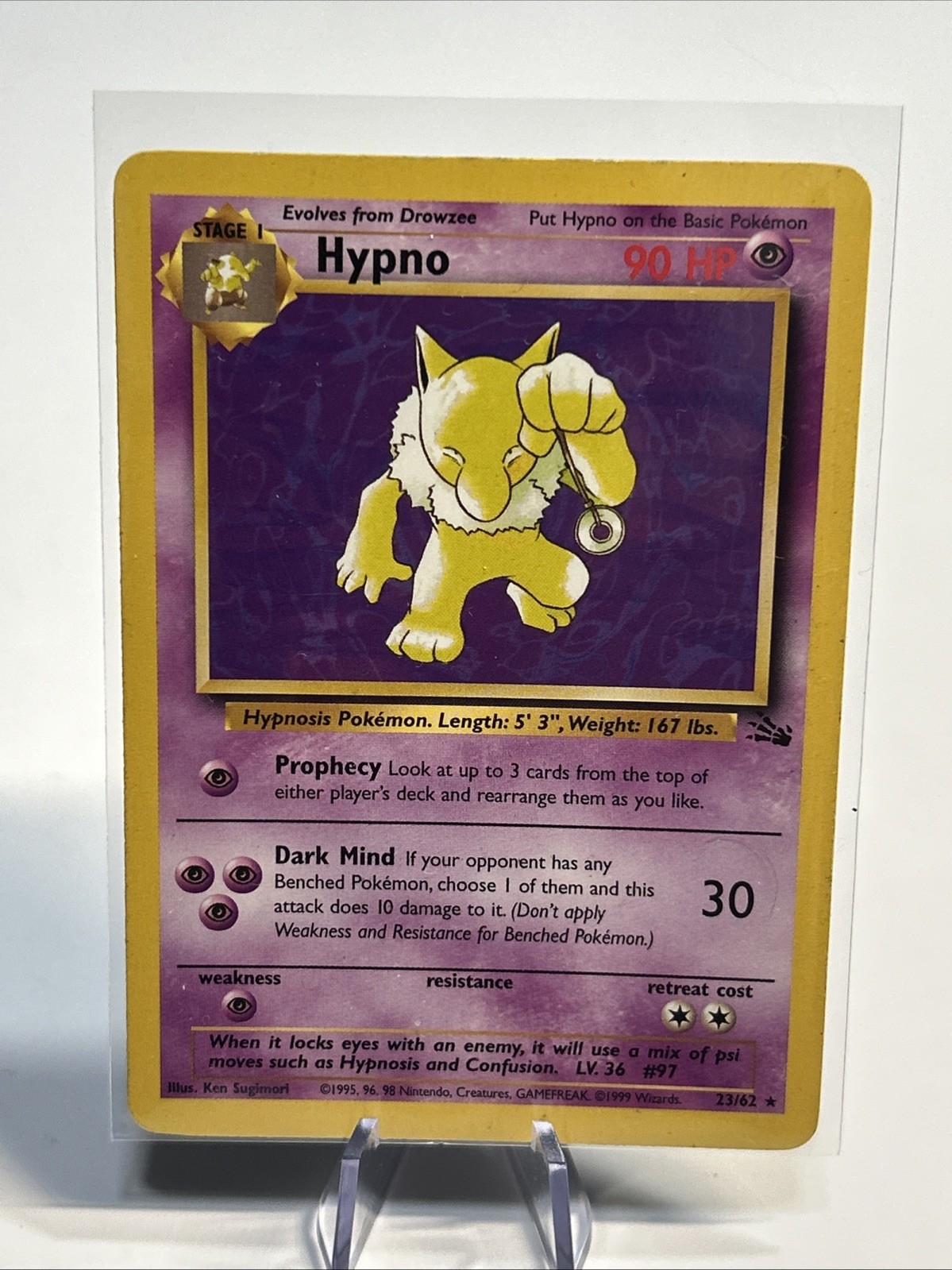 1999 Pokemon Hypno - Non-Holo Rare 23/62 1999 Pokemon Hypno - Non-Holo Rare 23/62