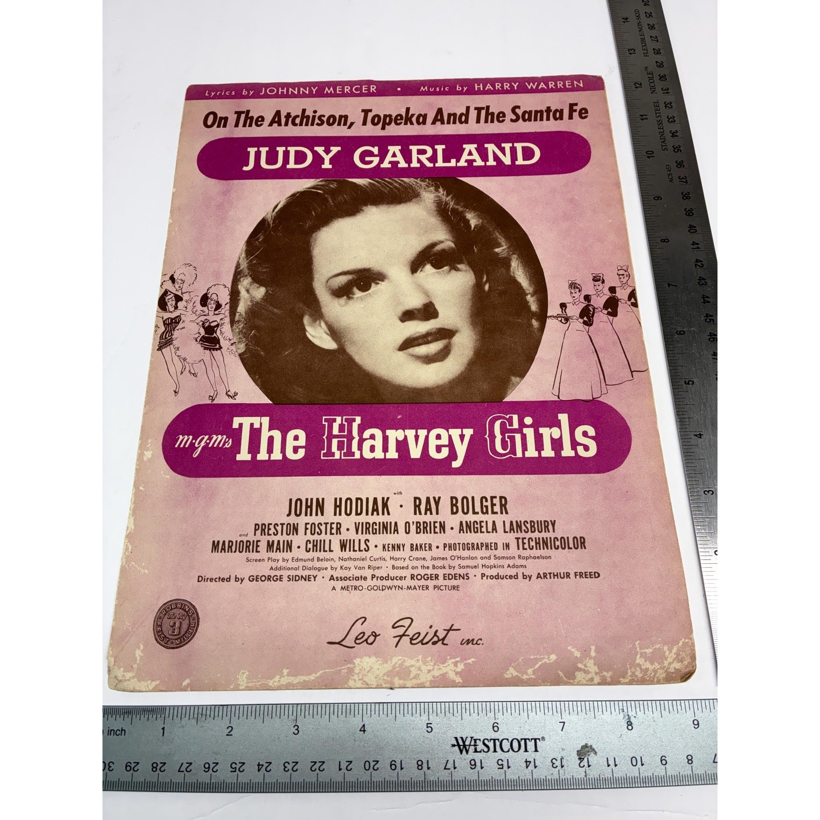 Vintage Sheet Music Lot of 6, Judy Garland, Bing Crosby, Al Jolson, 1920s-40s