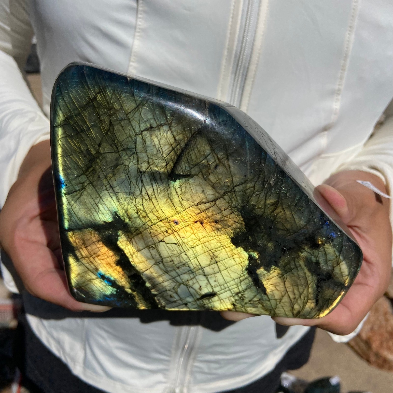 4.1lb Top Labradorite Crystal Stone Natural Rough Mineral Specimen Healing