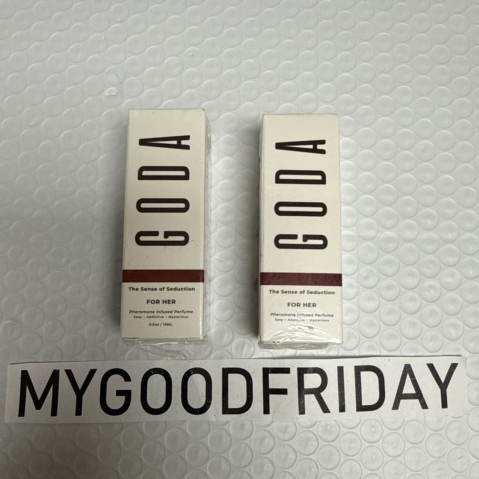 2 SEALED Goda For Her Pheromone Infused Perfume 0.5fl oz 15ml Vegan Jasmine Rose