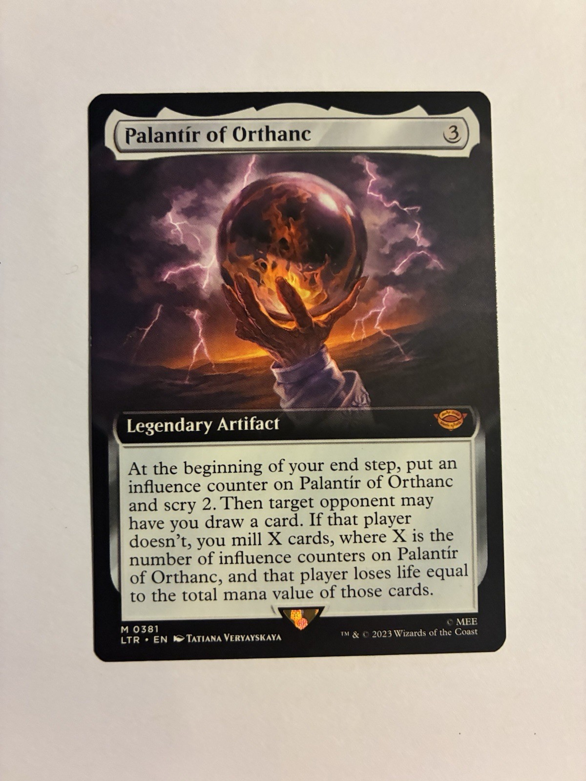 Palantir of Orthanc (Extended Art) Universes Beyond: the Lord of the Rings: 381 Palantir of Orthanc (Extended Art) Universes Beyond: the Lord of the Rings: 381
