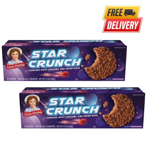 Little Debbie Star Crunch Cosmic Snacks, Pack of 2