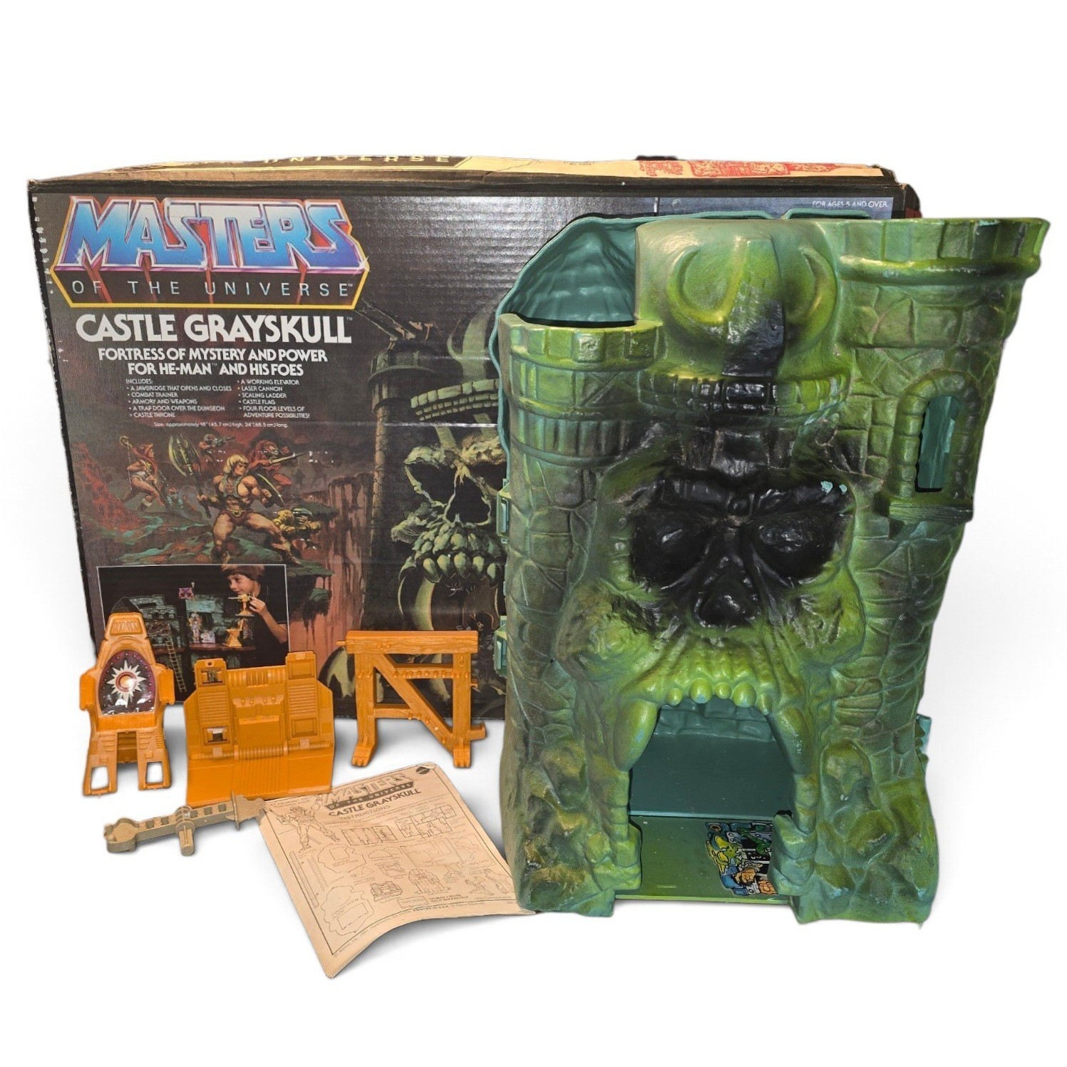 Vintage 1981 MOTU Castle Grayskull Playset Incomplete w/ Box Mattel He-Man