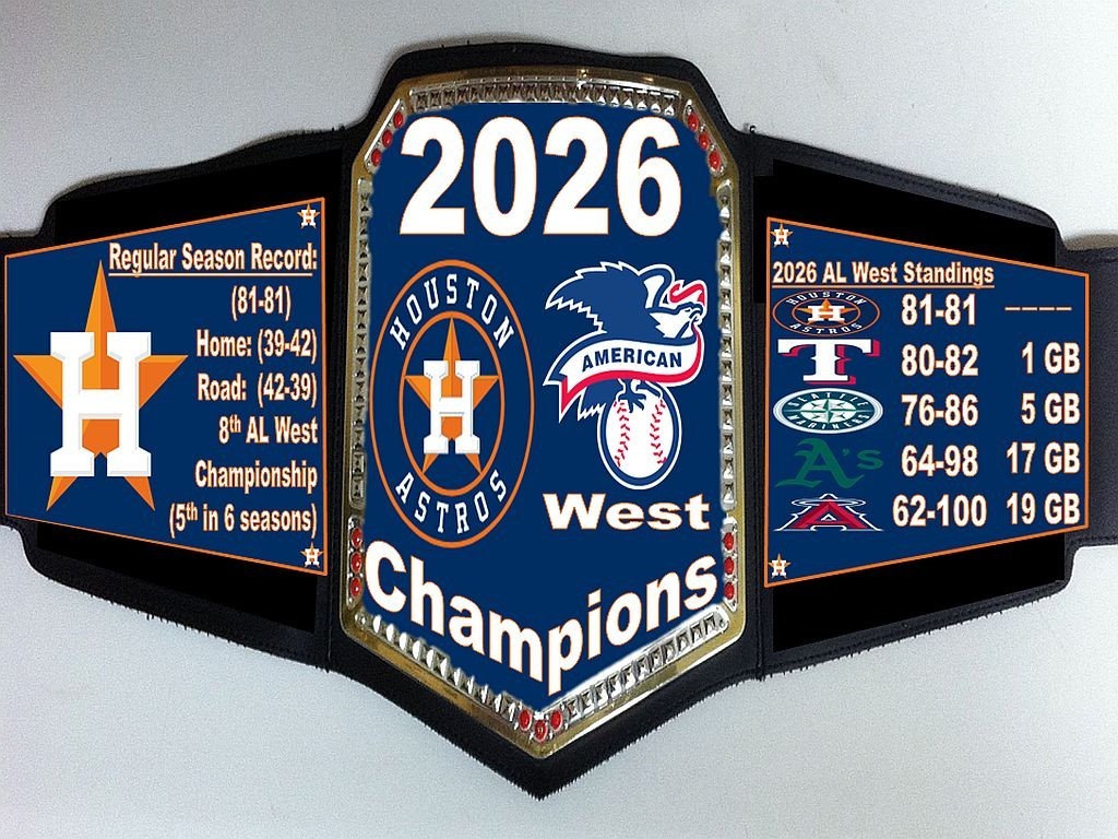 2026 Houston Astros American League West Division Champions Title Belt