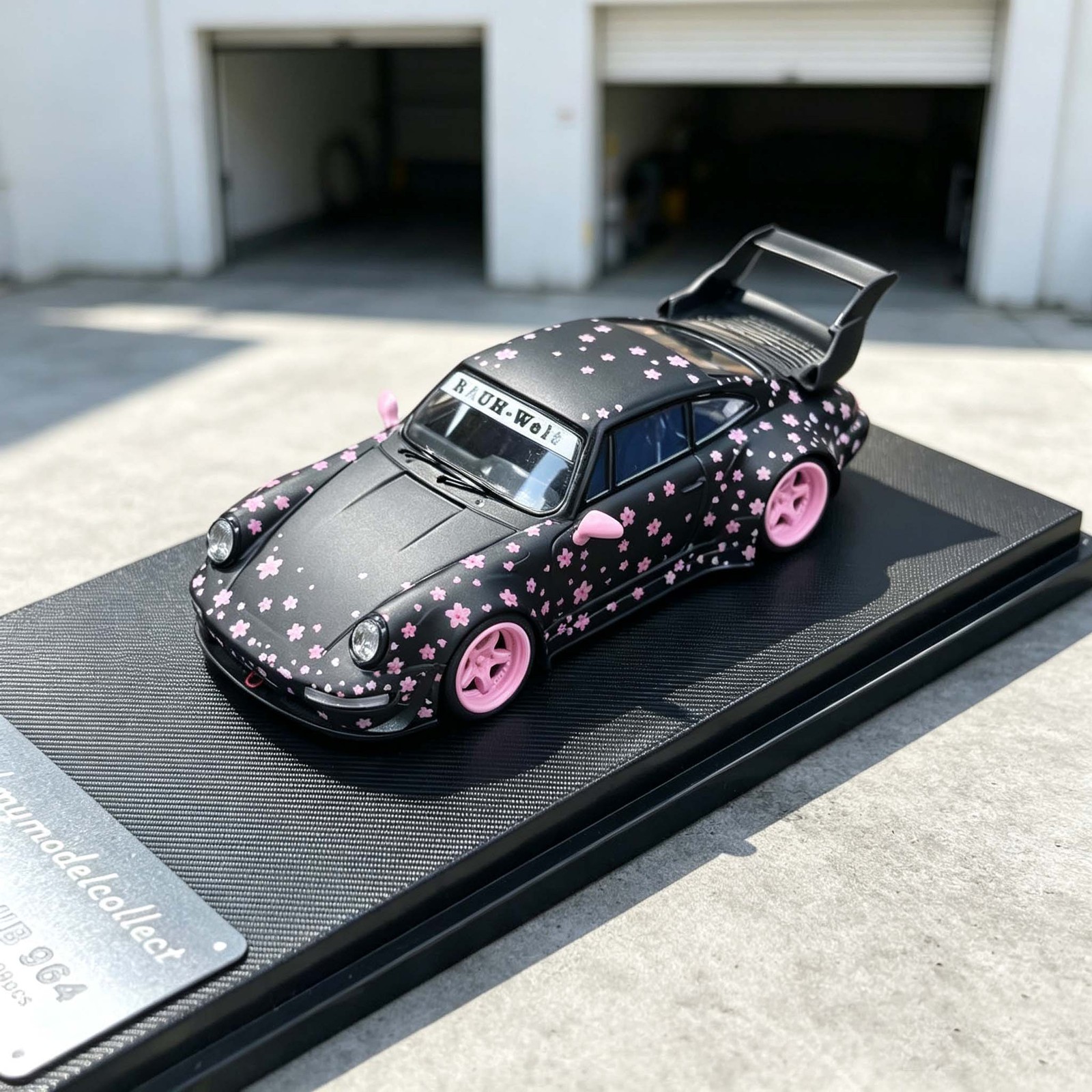1:64 911 RWB 964 High Wing Widebody Alloy Model Car Collectible Diorama