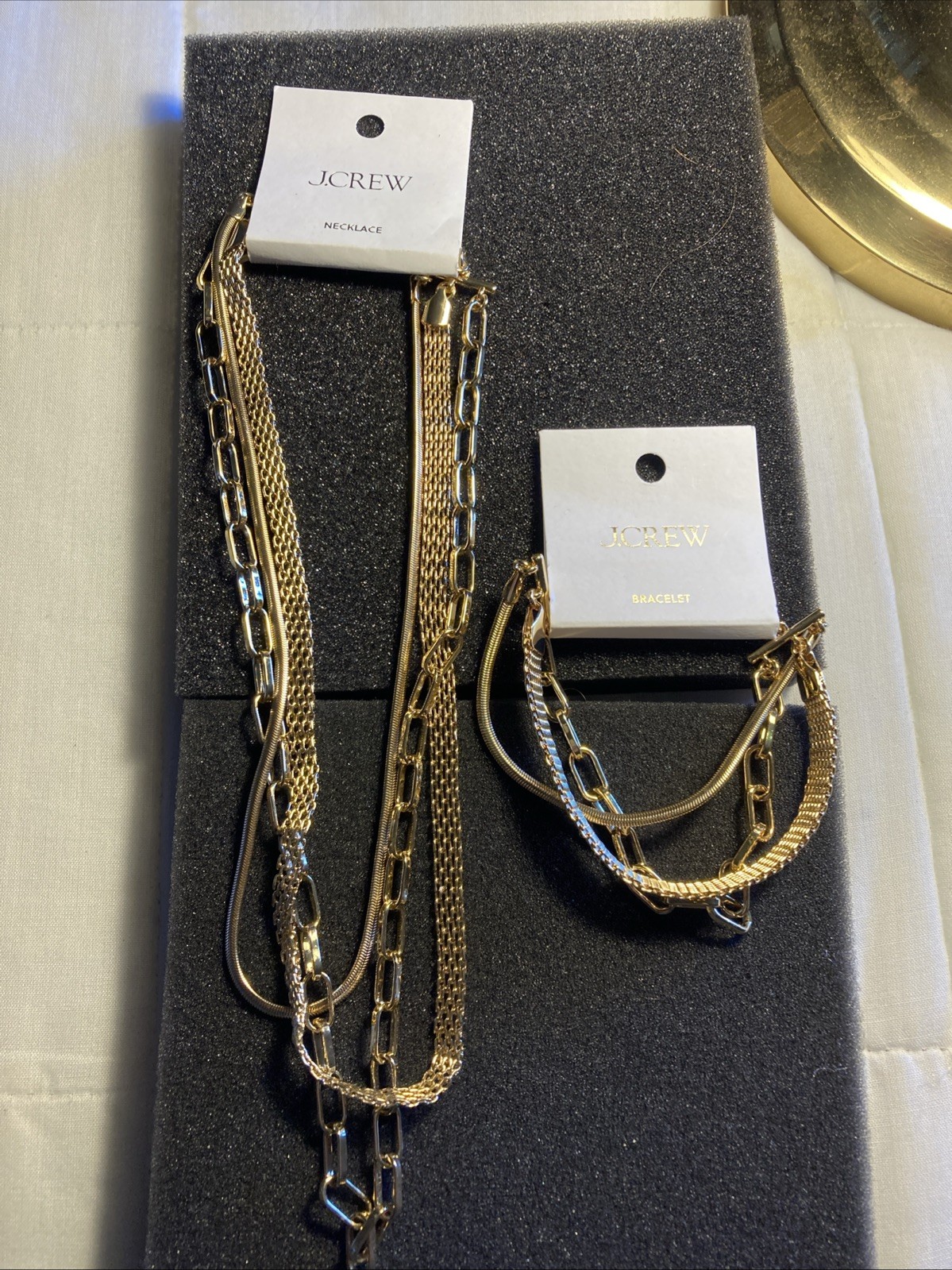 New J. Crew Factory Multichain Layered Necklace And Bracelet Set New J. Crew Factory Multichain Layered Necklace And Bracelet Set