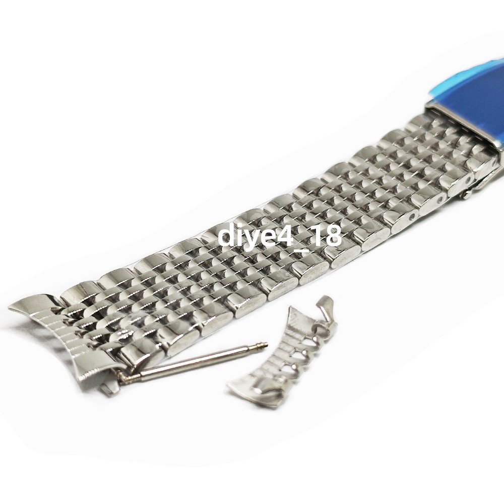Vintage 18mm 19mm 20mm Beads Of Rice Curved End Watch Band Strap For Omega