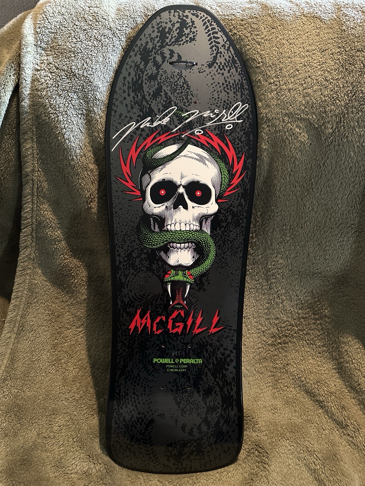 Mike McGill Powell Peralta Series 5 Black Skateboard Deck 2014 SIGNED Mike McGill Powell Peralta Series 5 Black Skateboard Deck 2014 SIGNED