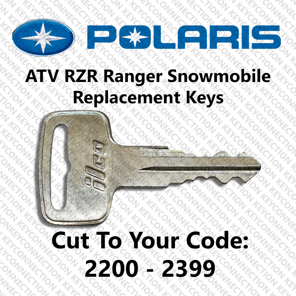 Polaris Keys Cut by Code ATV Ranger RZR Snowmobile key made to codes 2200-2399 Polaris Keys Cut by Code ATV Ranger RZR Snowmobile key made to codes 2200-2399
