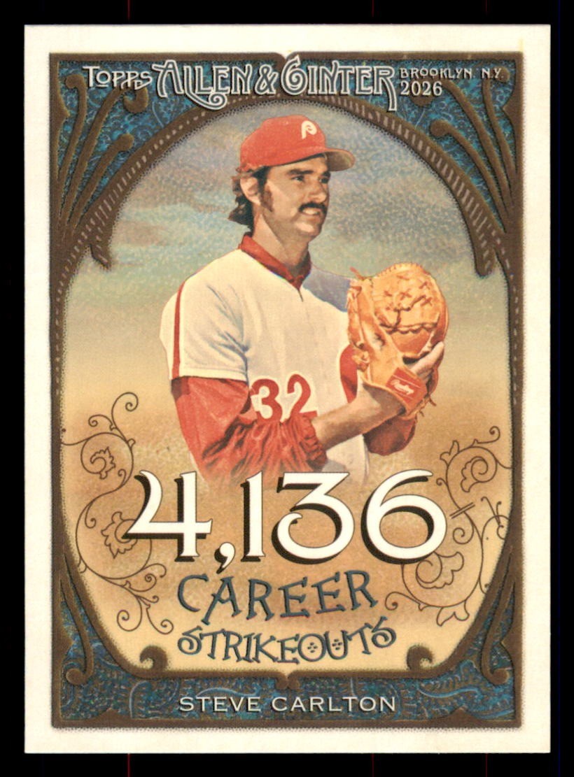 2026 Topps Allen & Ginter Career 250 #CR-27 Steve Carlton Phillies HOF 2026 Topps Allen & Ginter Career 250 #CR-27 Steve Carlton Phillies HOF