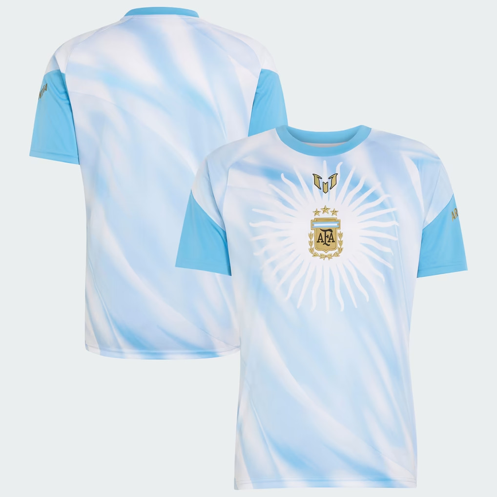 [BIG SALE] Argentina National Team  Messi Pre-Match Top White