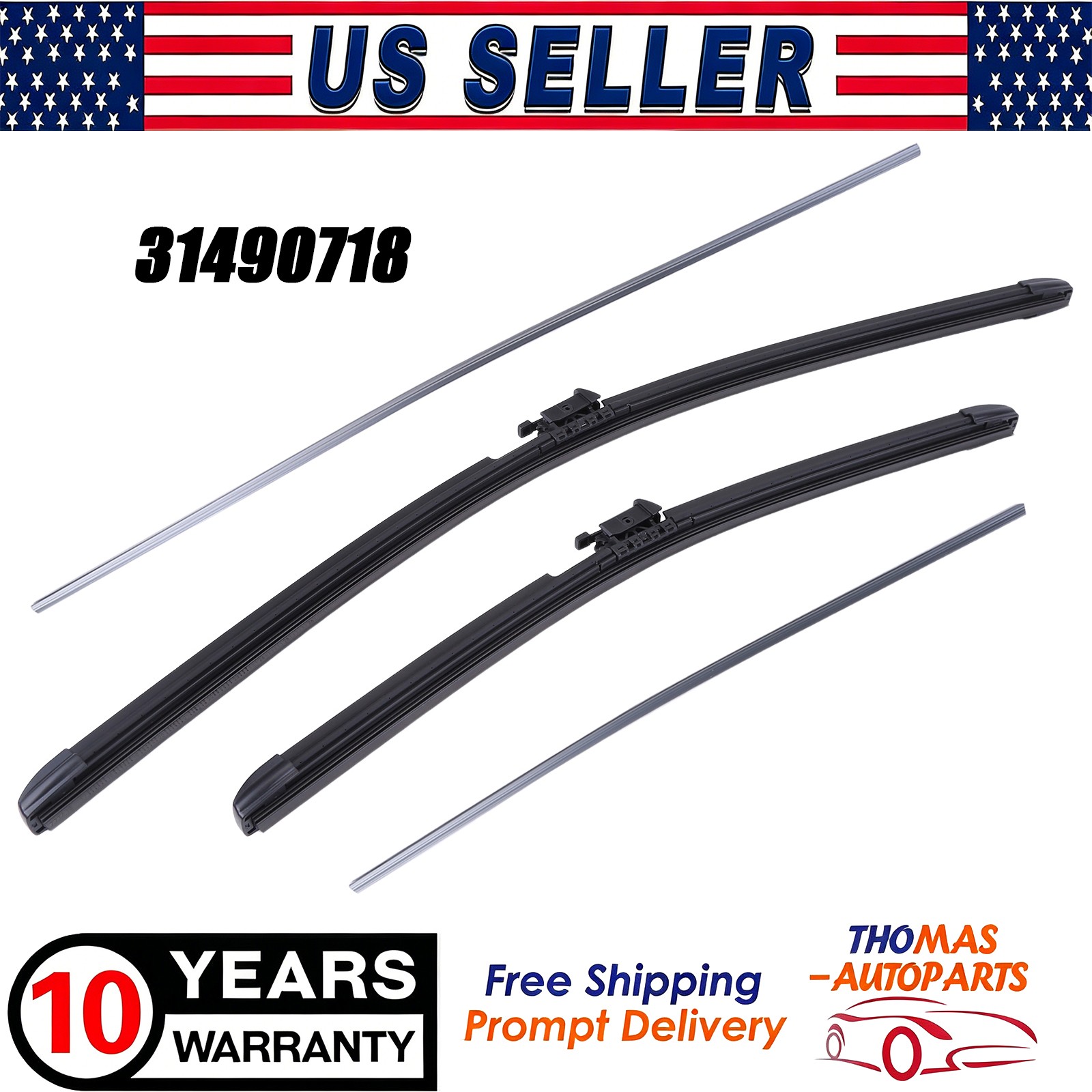 2PCS Front Windscreen Wiper Blades For Volvo XC60 2018-2021 31689263 31490718