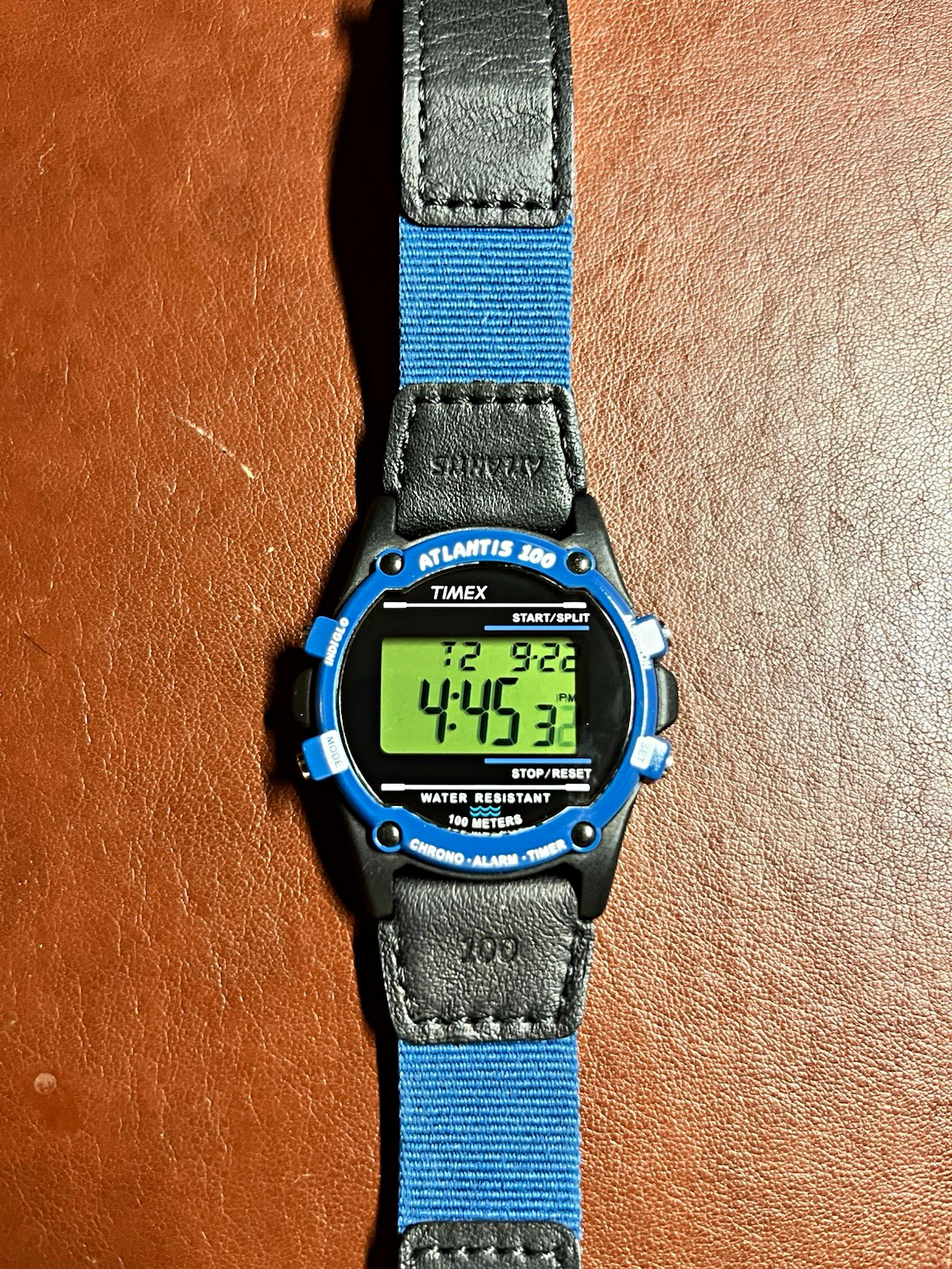 Timex Atlantis 100 Digital Quartz Wristwatch 100m Blue/Black Nylon Strap Timex Atlantis 100 Digital Quartz Wristwatch 100m Blue/Black Nylon Strap