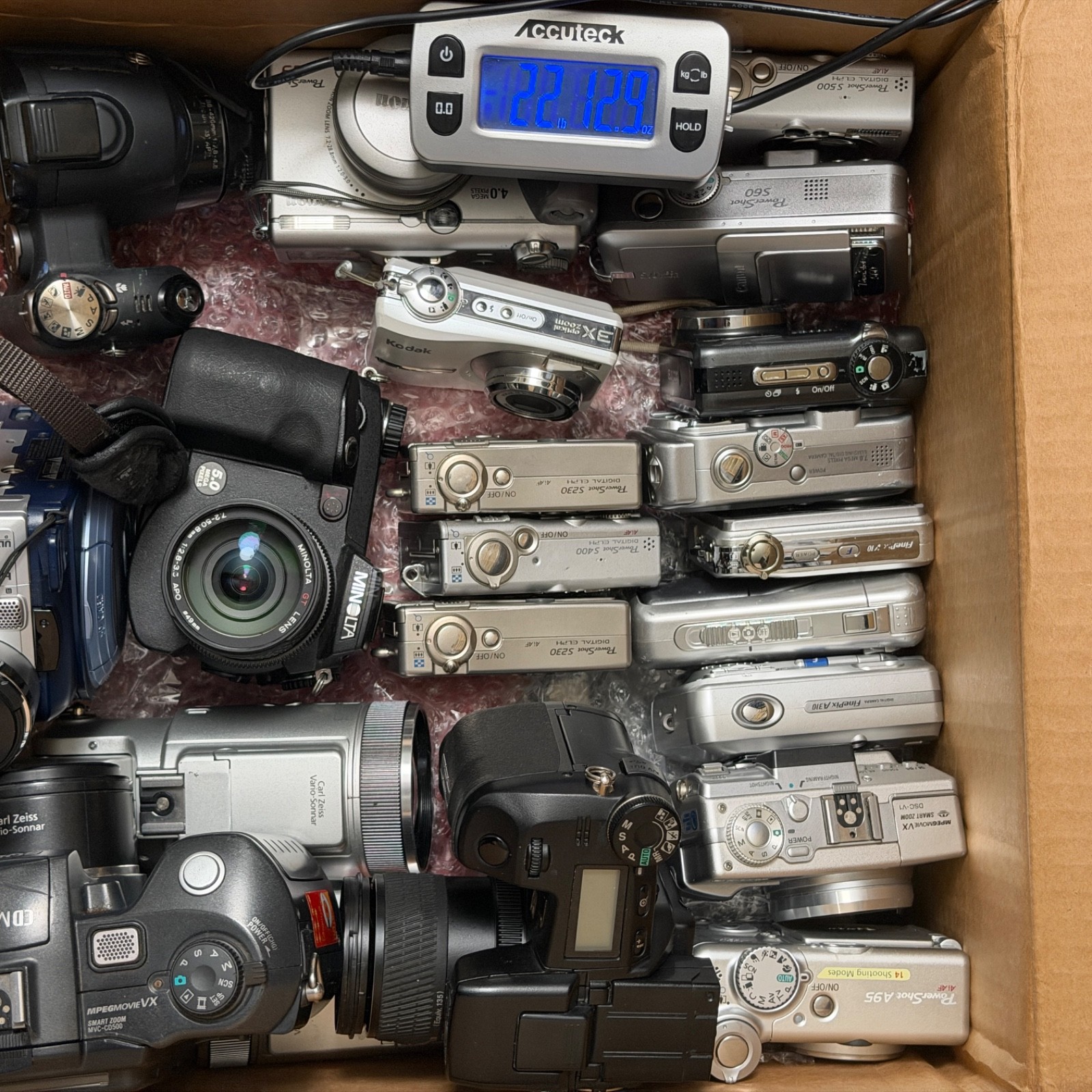 Massive 20+ lb Vintage Camera Lot - 34 Film & Digital Wholesale Clearance As-Is