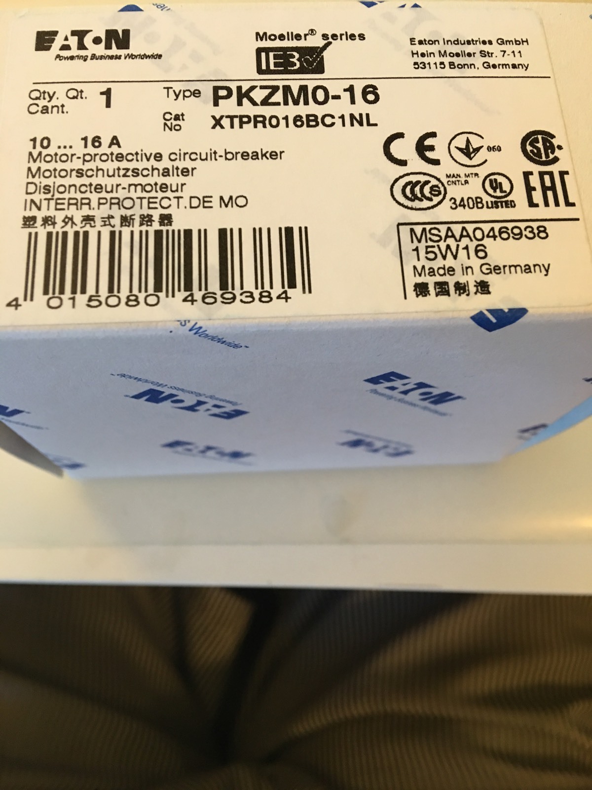 MOELLER PKZM0-16 *NEW IN BOX* PKZM016 PKZMO16 PKZM0 MOELLER PKZM0-16 *NEW IN BOX* PKZM016 PKZMO16 PKZM0