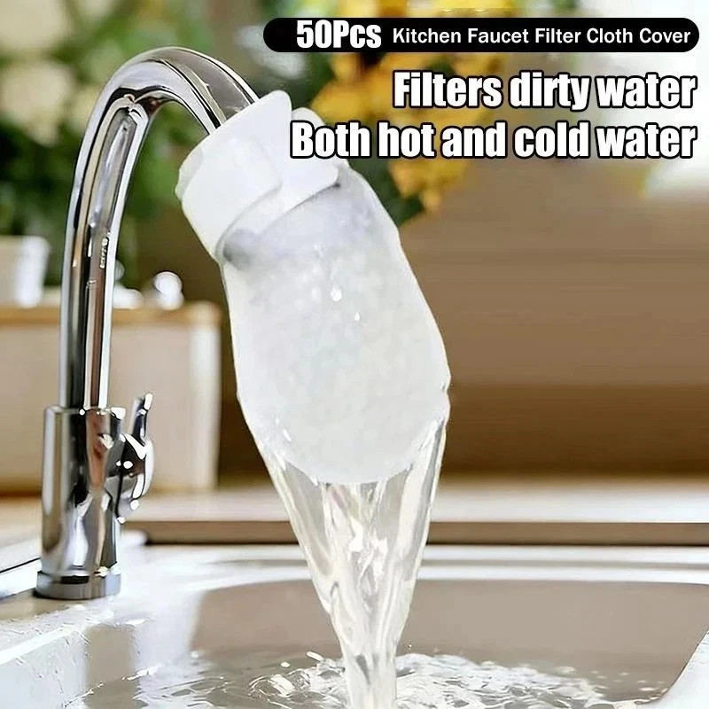 50PCS Cotton Filter Bag For Faucet, DIY Faucet Filter Cotton Bags Water Filters 50PCS Cotton Filter Bag For Faucet, DIY Faucet Filter Cotton Bags Water Filters
