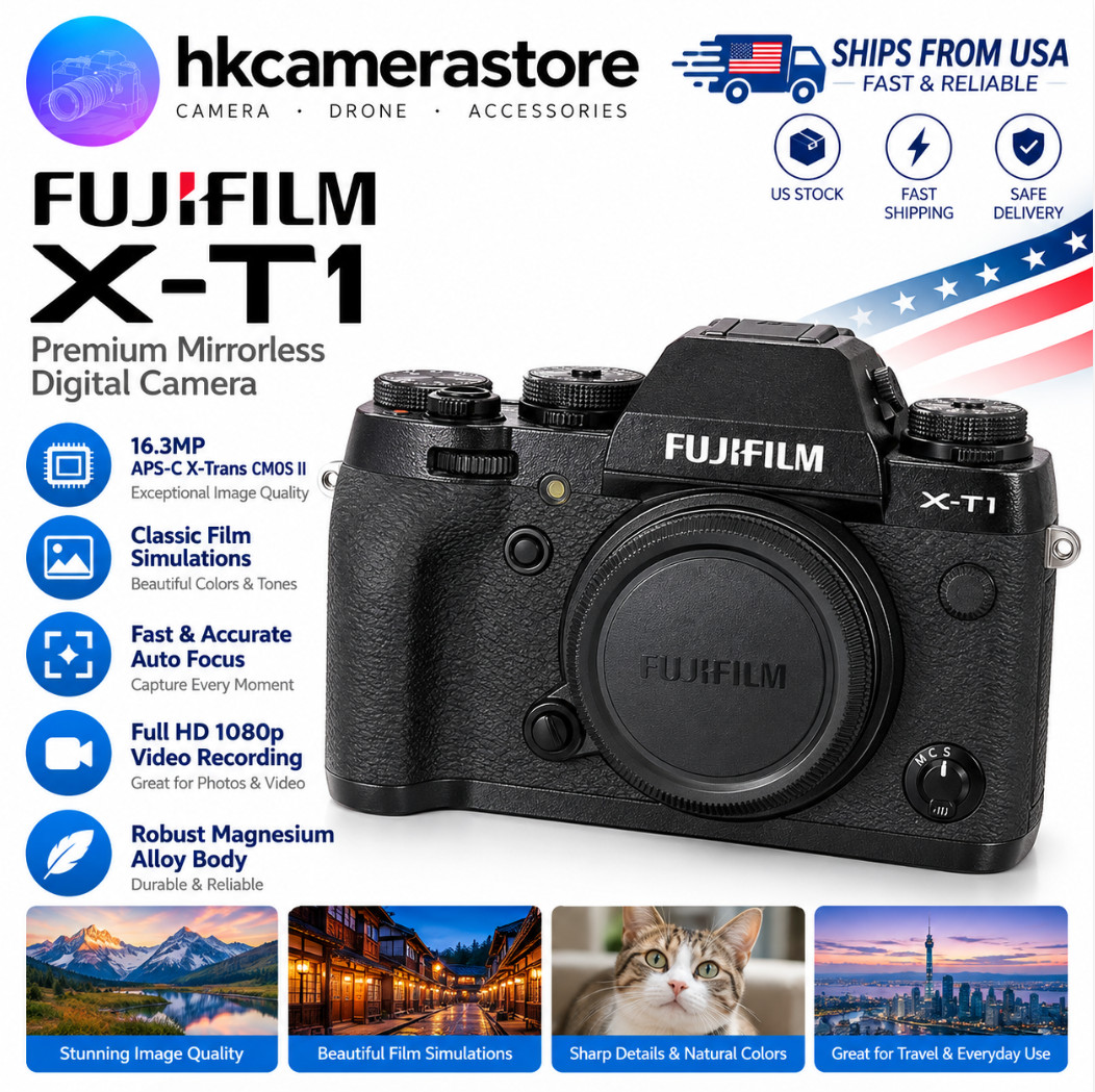 Fujifilm X-T1 XT1 Mirrorless Digital Camera w/35mm f1.6 Lens Black English US