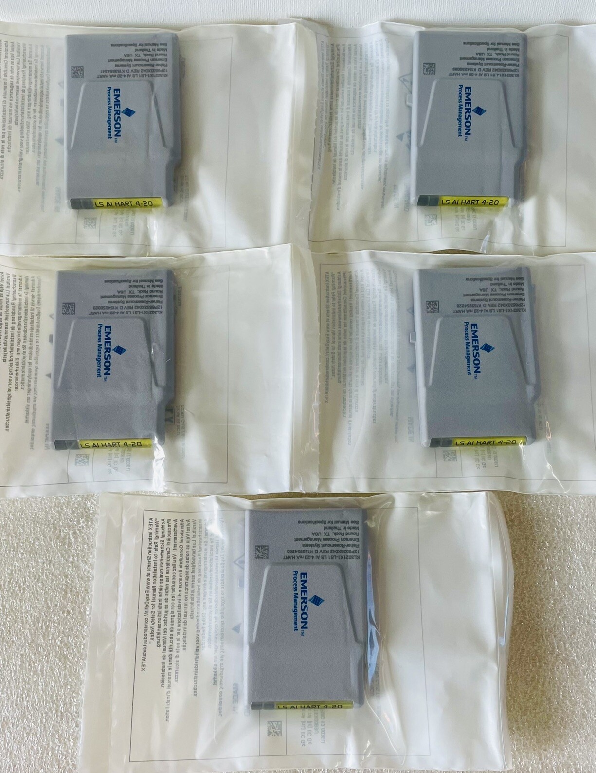 Lot of 5 EMERSON DELTAV KL3021X1-LS1 LS AI 4-20mA HART CHARMS Rev. D (NEW)
