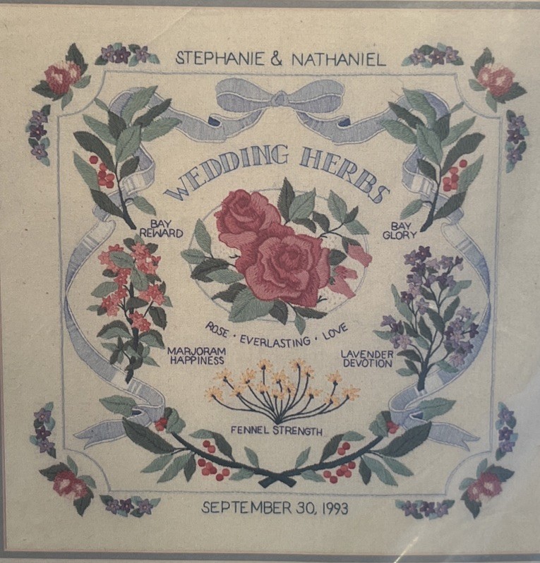 VTG Sunset Crewel Hand Embroidery Kit “Wedding Herbs” Colorful Floral Herbs NEW VTG Sunset Crewel Hand Embroidery Kit “Wedding Herbs” Colorful Floral Herbs NEW