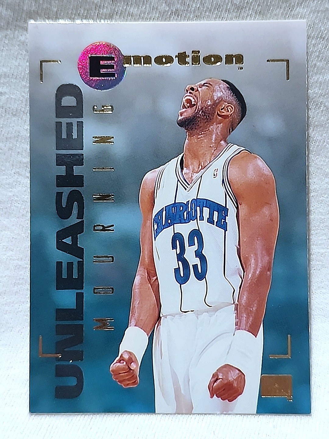 1994-95 Skybox Emotion Alonzo Mourning #10 Charlotte Hornets 1994-95 Skybox Emotion Alonzo Mourning #10 Charlotte Hornets