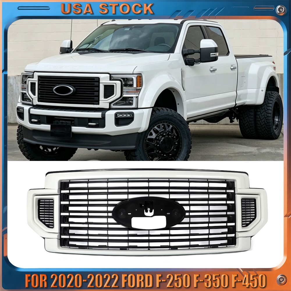 Star White Grille For 2020-2022 Ford F-250 F350 High Airflow Dually Towing Grill