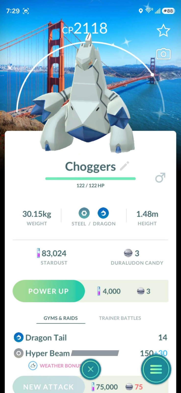 Pokemon Go PTC - Shiny San Francisco SF Duraludon 2026 New Background BG