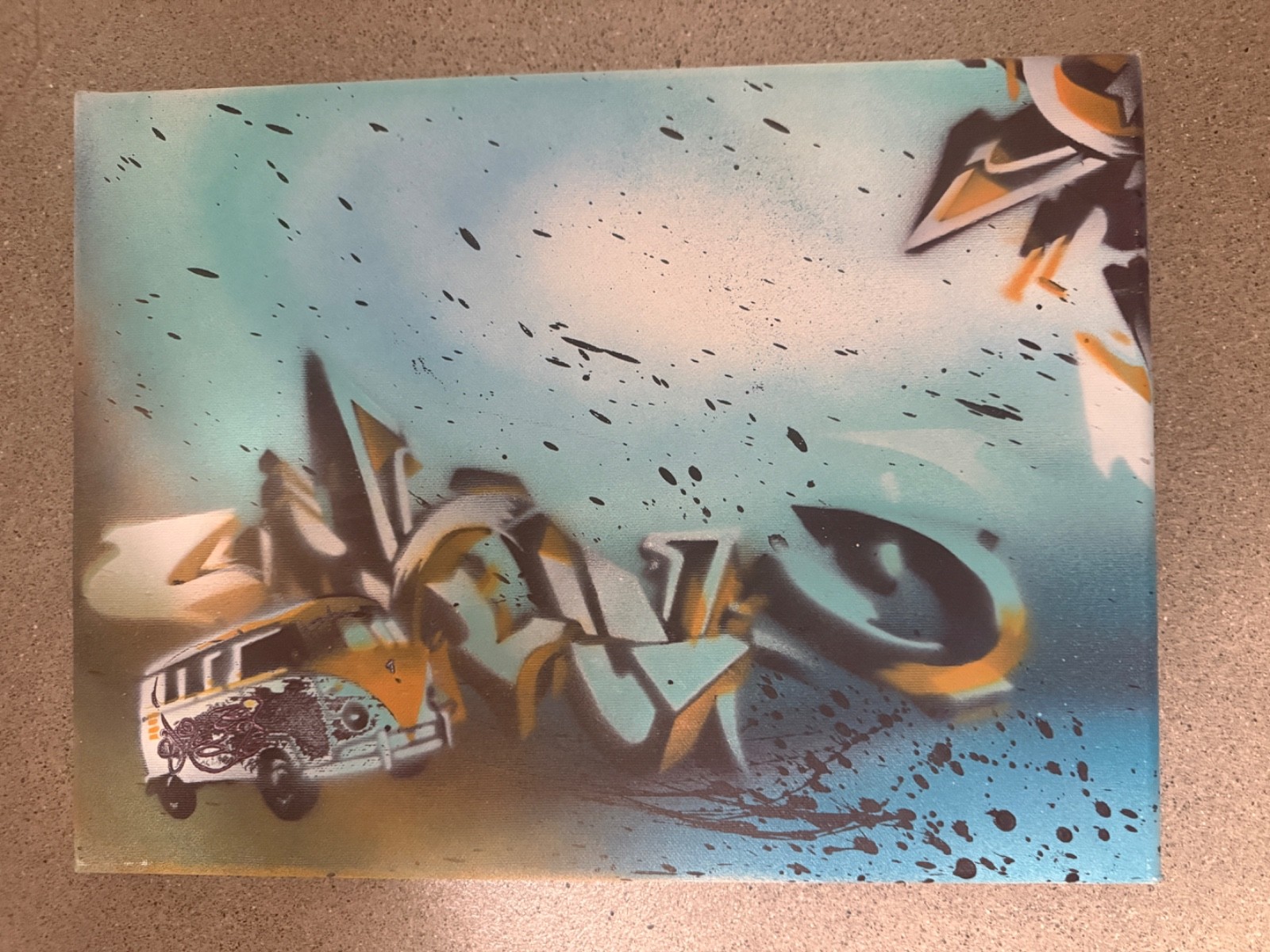 Original Painting - OOAK - Graffiti Art - WAF - Team Alosta - Aalst Belgium - 3D