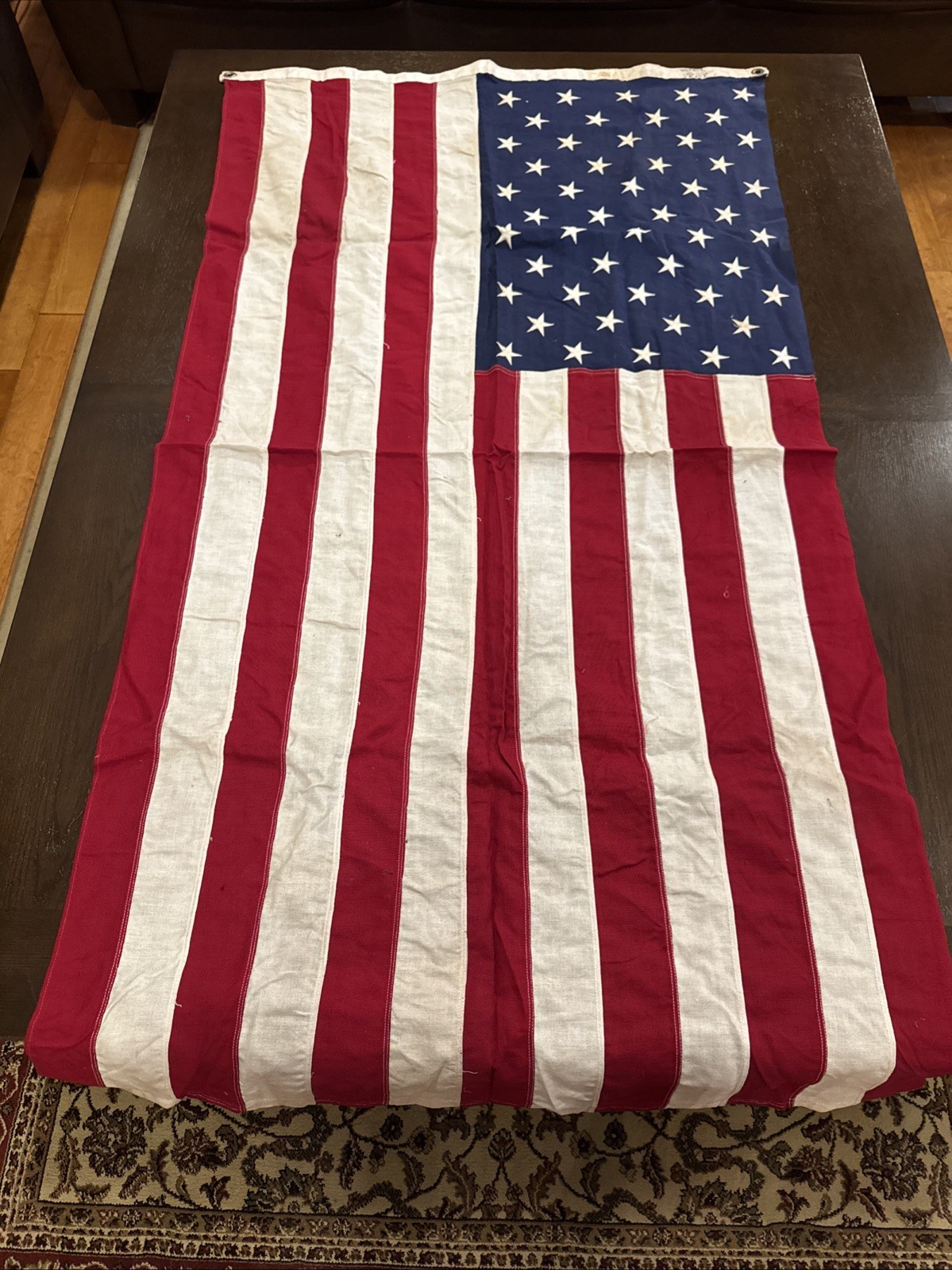 Vtg American Sherritt Flag Co Richmond VA 30”x61” All Cotton Sewn 50 Star Vtg American Sherritt Flag Co Richmond VA 30”x61” All Cotton Sewn 50 Star