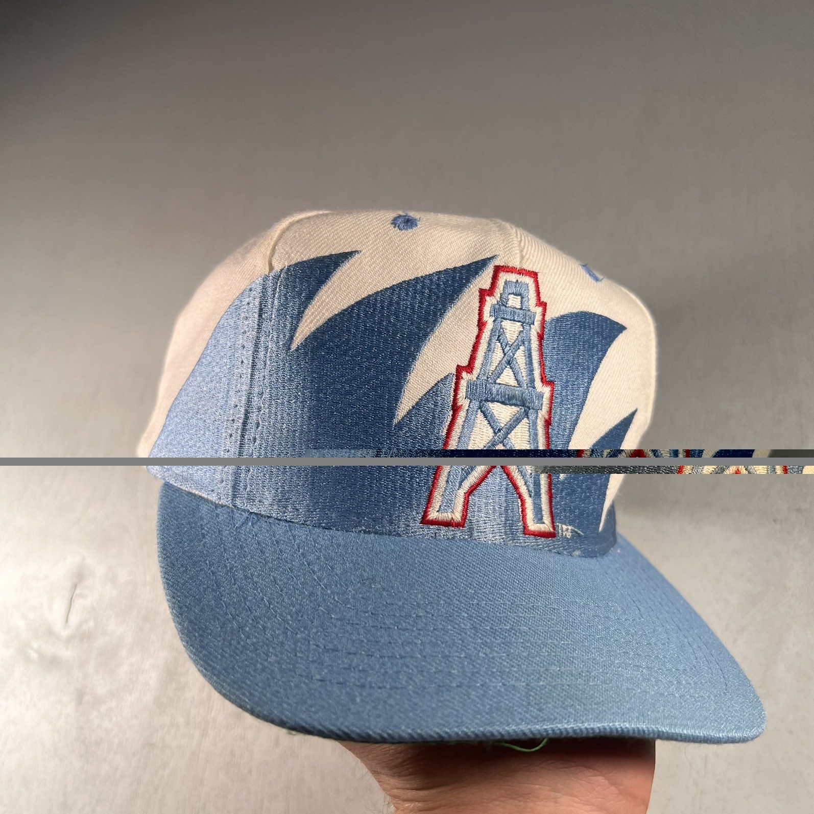 Vintage Houston Oilers Shark Tooth Snapback Hat Cap Logo Athletic Pro Line Vintage Houston Oilers Shark Tooth Snapback Hat Cap Logo Athletic Pro Line