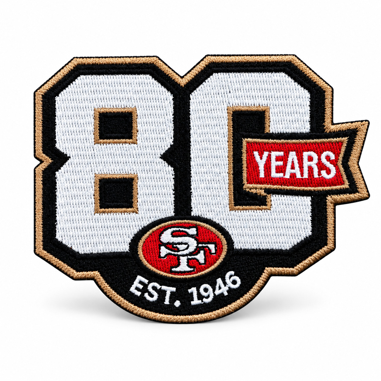 San Francisco 49ers 80th Anniversary Jersey Patch San Francisco 49ers 80th Anniversary Jersey Patch