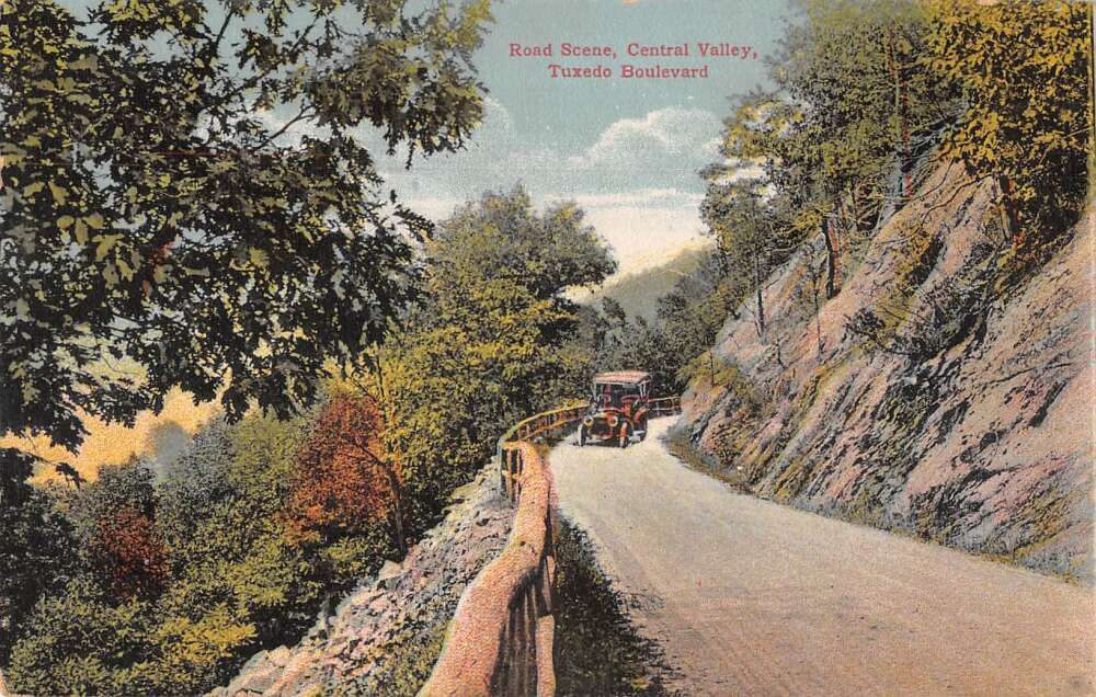 Central Valley New York Tuxedo Boulevard Road Scene Vintage Postcard AA50625