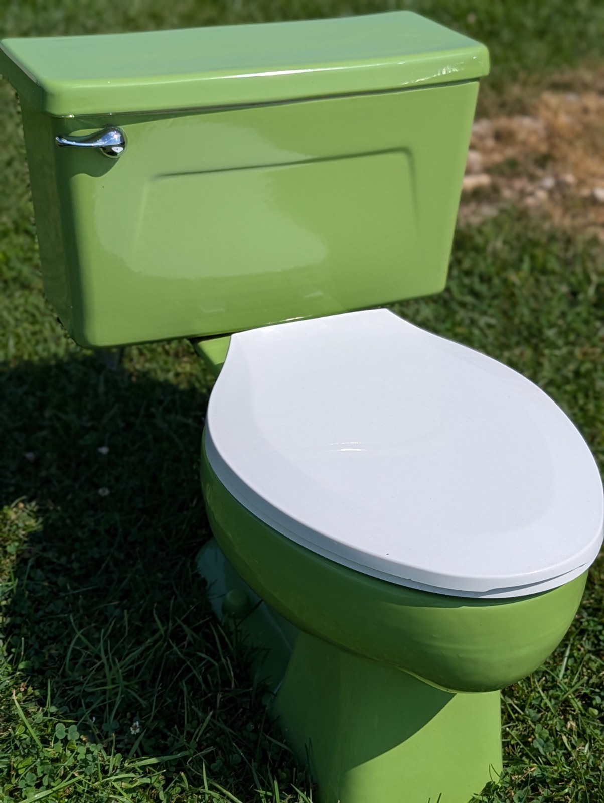 Vintage Fresh Lime Green Vent Toilet Elongated Bowl Old Kohler Retro 409-25E Vintage Fresh Lime Green Vent Toilet Elongated Bowl Old Kohler Retro 409-25E